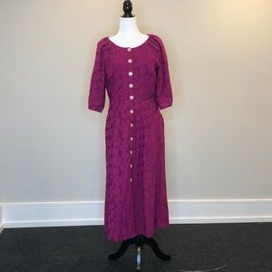 FINAL SALE! Kate Spade Magenta Floral Patterned Maxi Dress